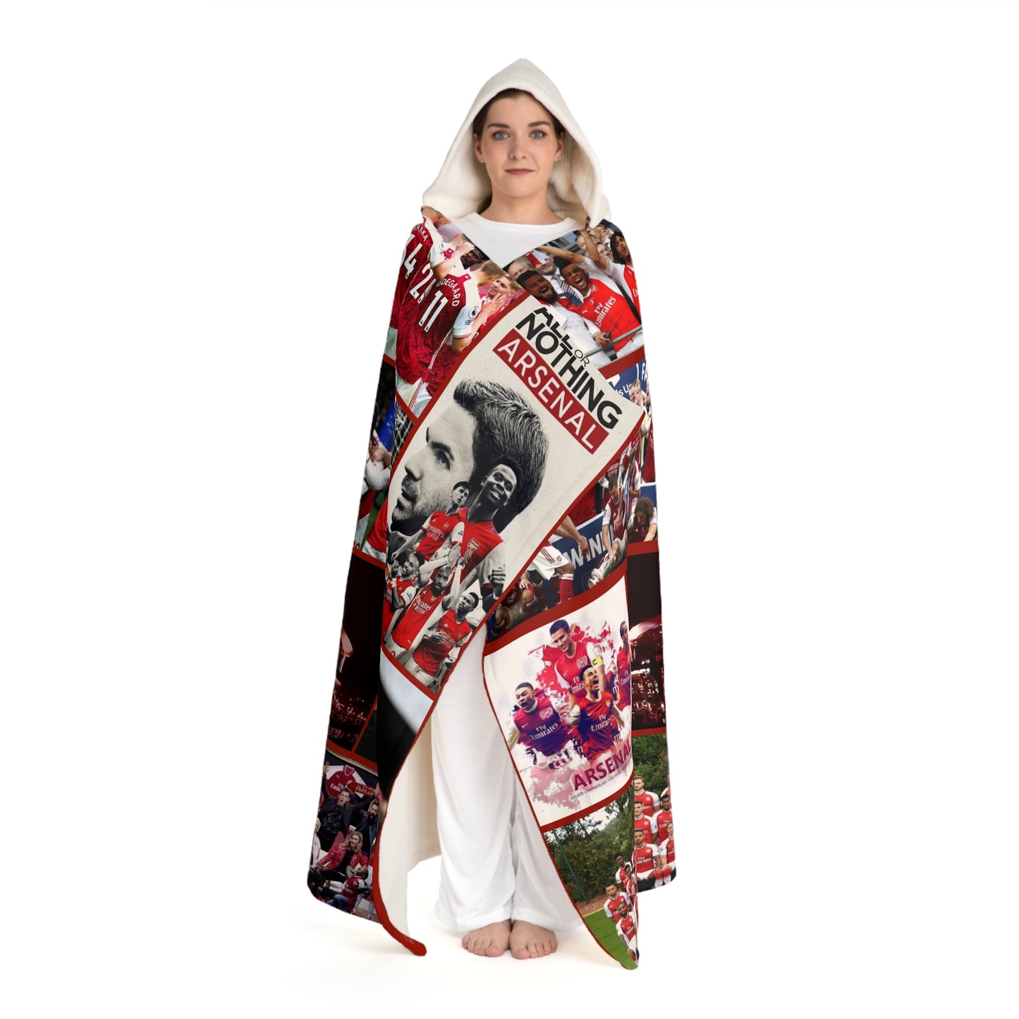 Arsenal Hooded Sherpa Fleece Blanket