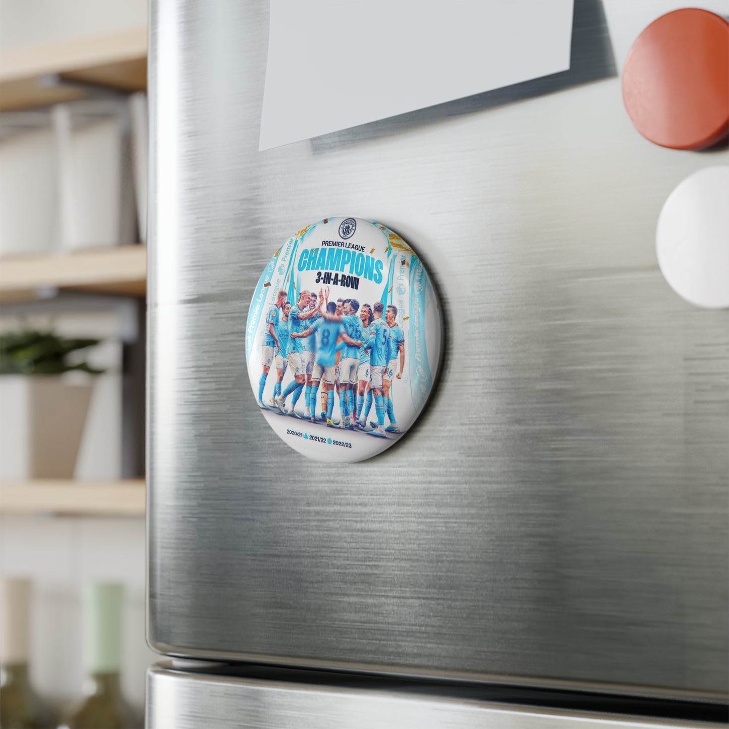 2023 Champions League Winners Button Magnet Round Stickers (1 & 10 pcs)