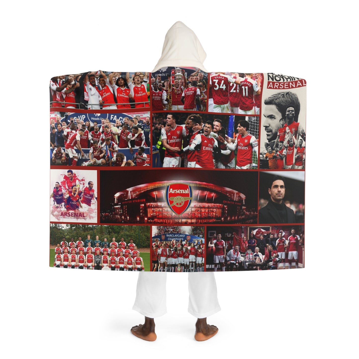 Arsenal Hooded Sherpa Fleece Blanket