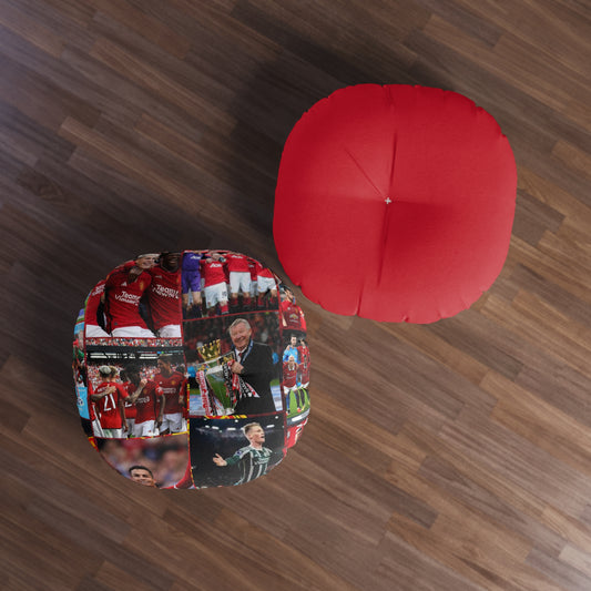 Manchester United Tufted Floor Pillow, Round