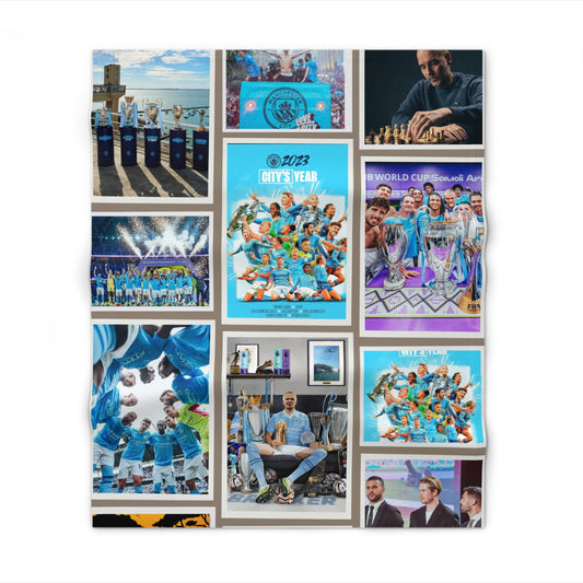 Manchester City Celebration Throw Blanket
