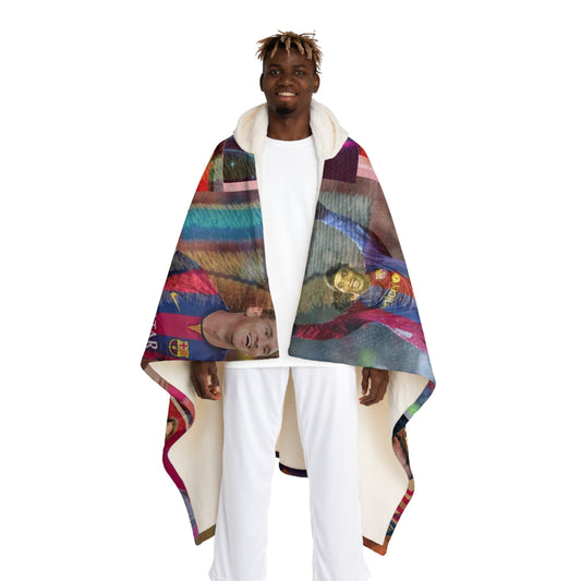 Barcelona Legend Hooded Sherpa Fleece Blanket