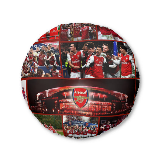 Arsenal Soft Tufted Floor Pillow, Round