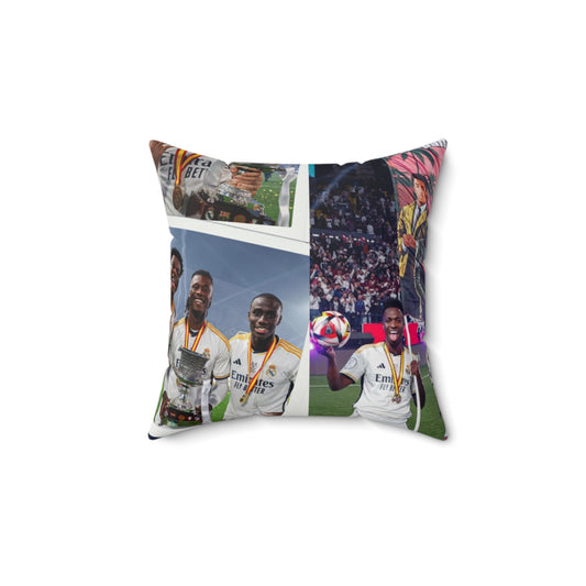 Real Madrid 2024 Celebration Spun Polyester Square Pillow